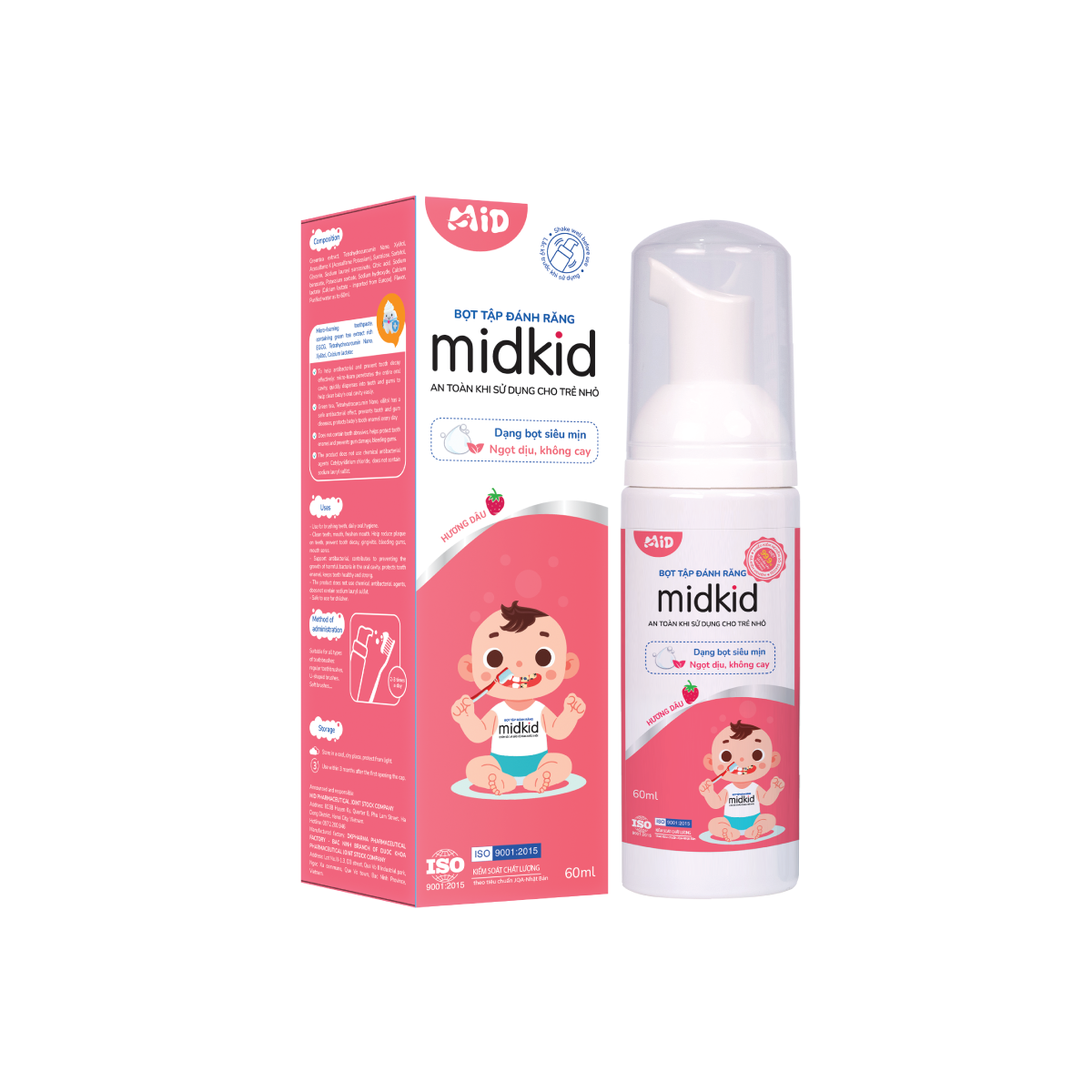 Bọt Tập Đánh Răng Midkid — Hình Thành Thói Quen Chải Răng Sớm (Từ 12 Tháng Tuổi)